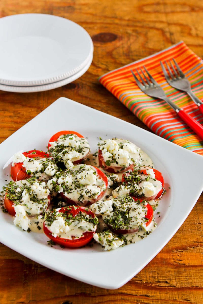 Grilled Red Onion and Tomato Salad