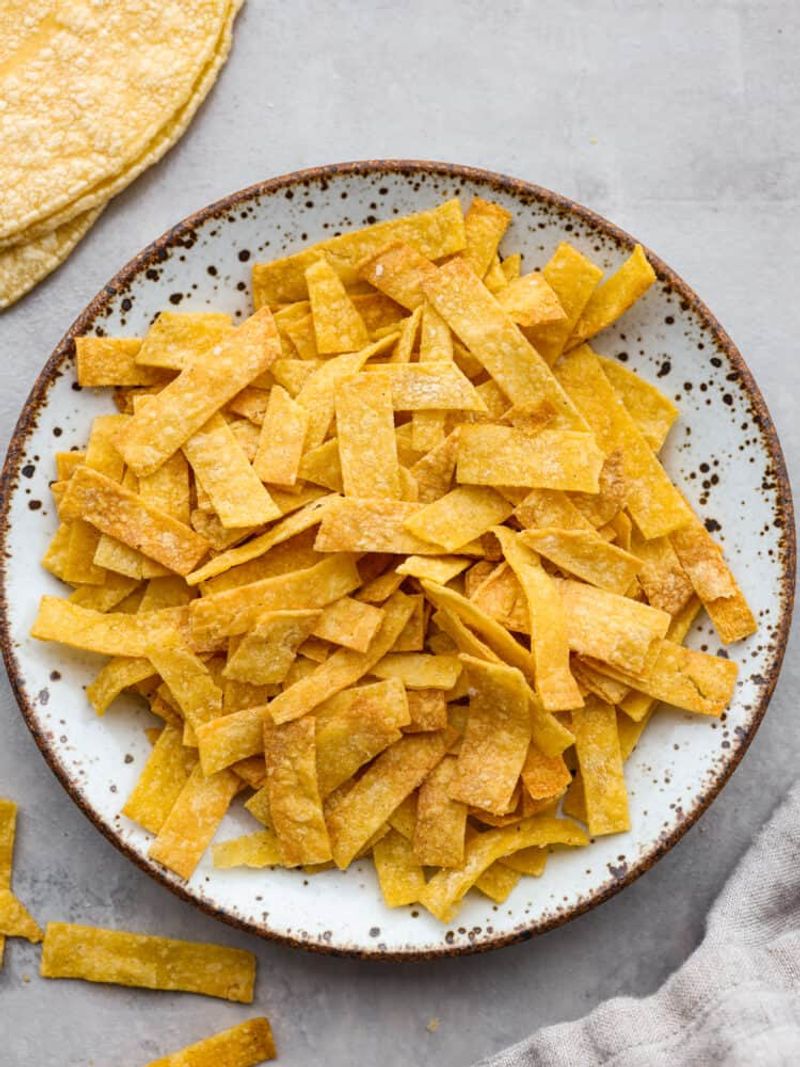 Crispy Tortilla Strips With Lime And Salt