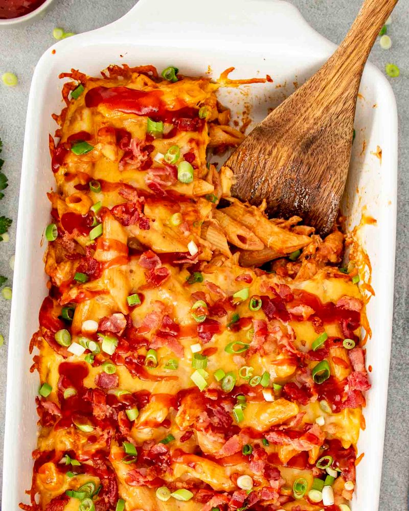 BBQ Chicken Pasta Bake