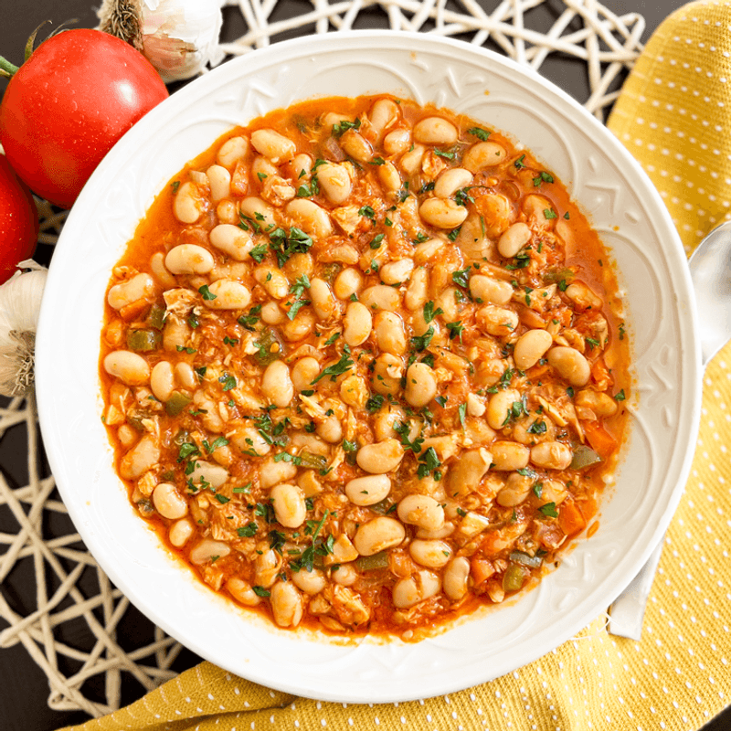 Tuna and White Bean Tomato Skillet