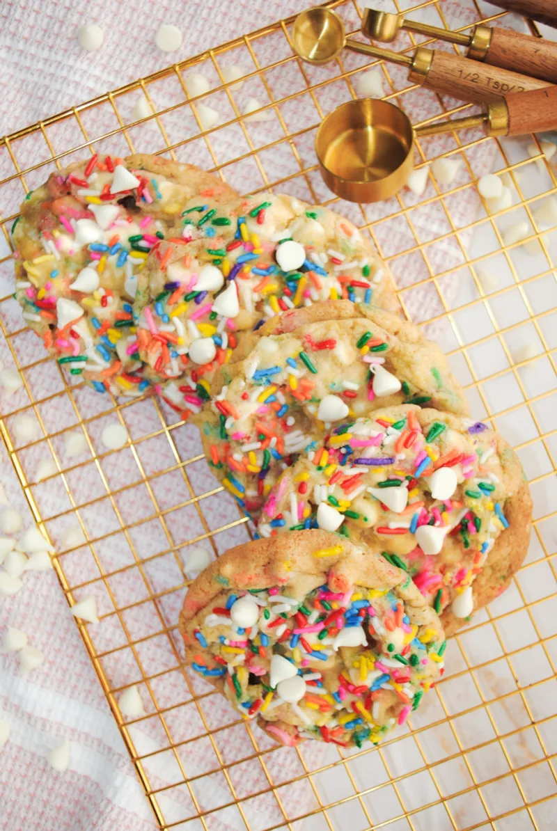 White Chocolate Chip Sprinkle Sugar Cookies