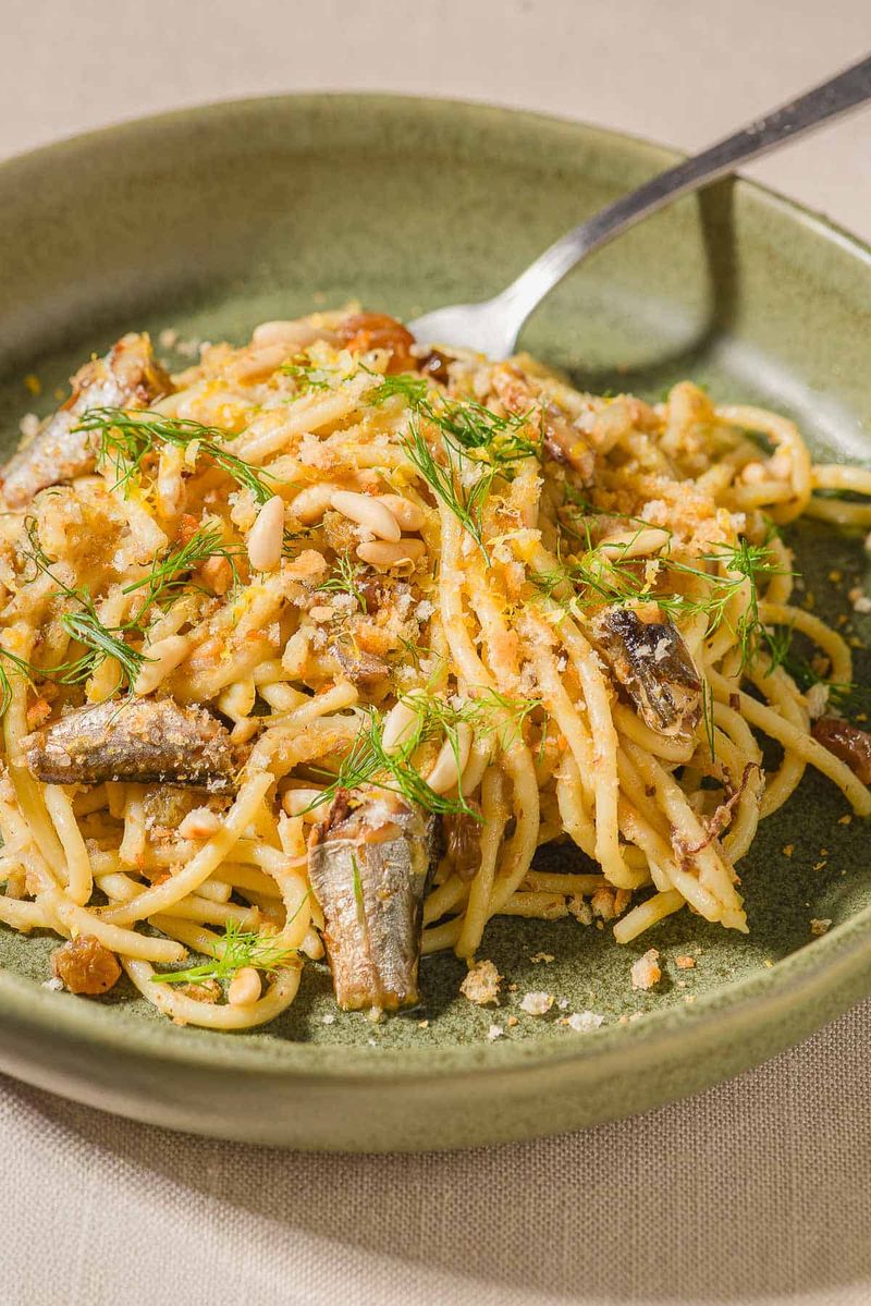 Pasta With Sardines And Breadcrumbs