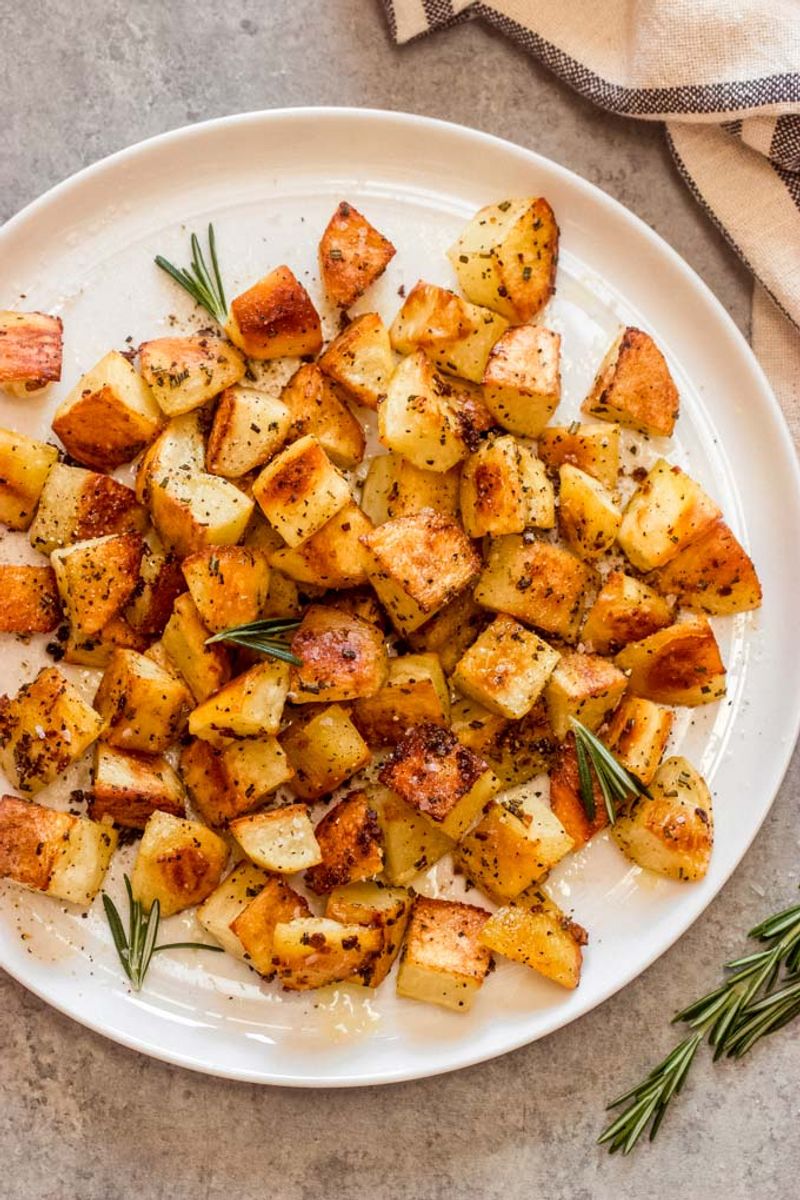 Crispy Oven-Roasted Yukon Golds With Garlic and Rosemary