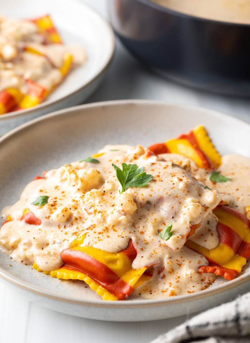 Frozen ravioli or stuffed pasta