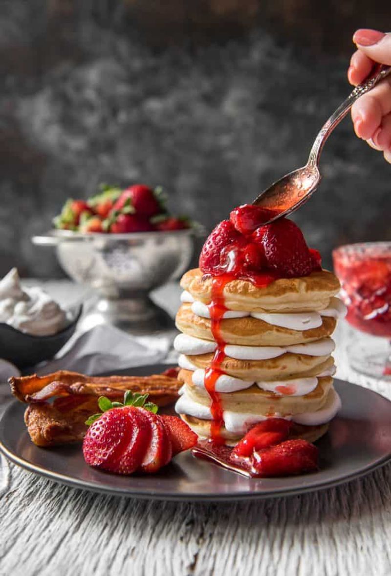 Strawberry Cheesecake Pancakes