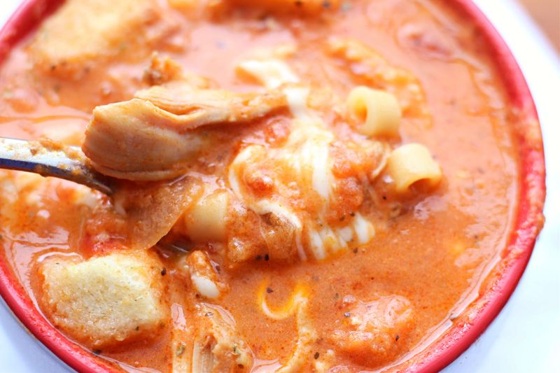 Chicken Parm Tomato Soup