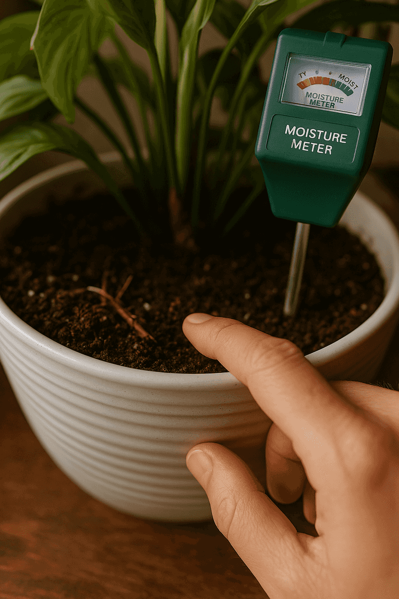 Check the soil before you water or flush