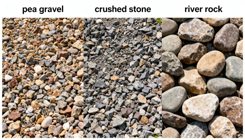 Angular crushed stone offers the firmer aggregate surface