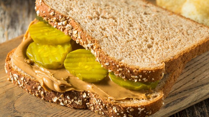 Peanut Butter and Pickle Sandwich