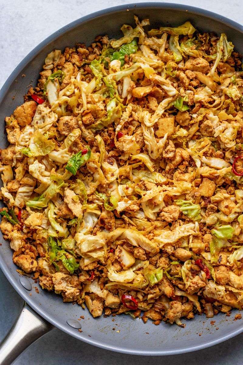 Tofu And Cabbage Skillet