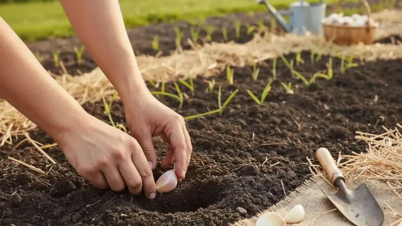 How Shallow Planting Can Stress Garlic
