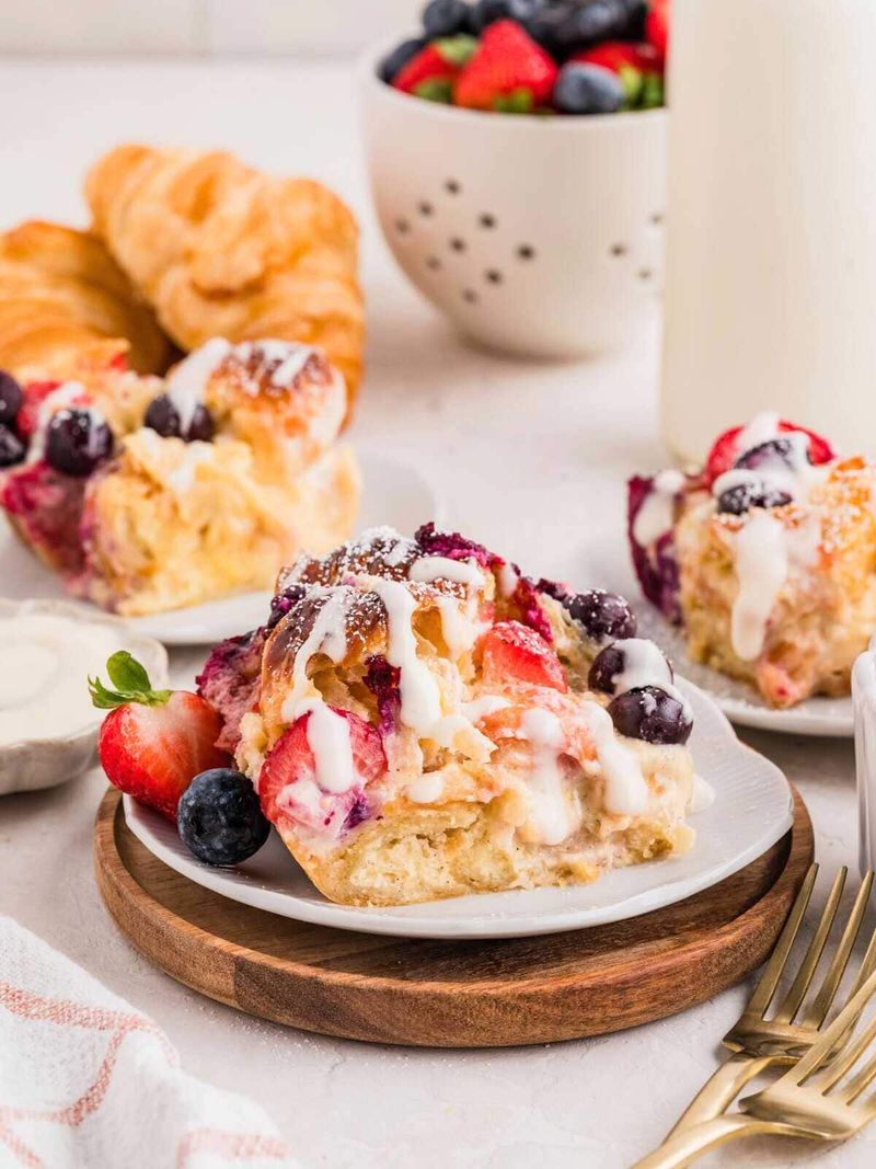 Sweet Cream Cheese and Fruit Crescent Breakfast Bake