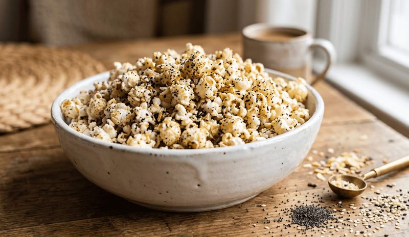 Everything Bagel Garlic Popcorn