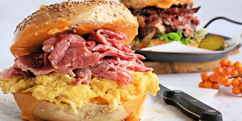 Pastrami Breakfast Sandwich