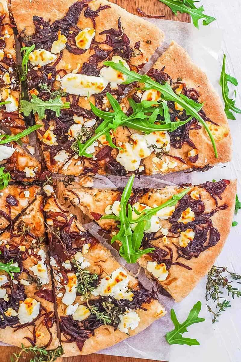 Goat Cheese And Caramelized Onion Pizza