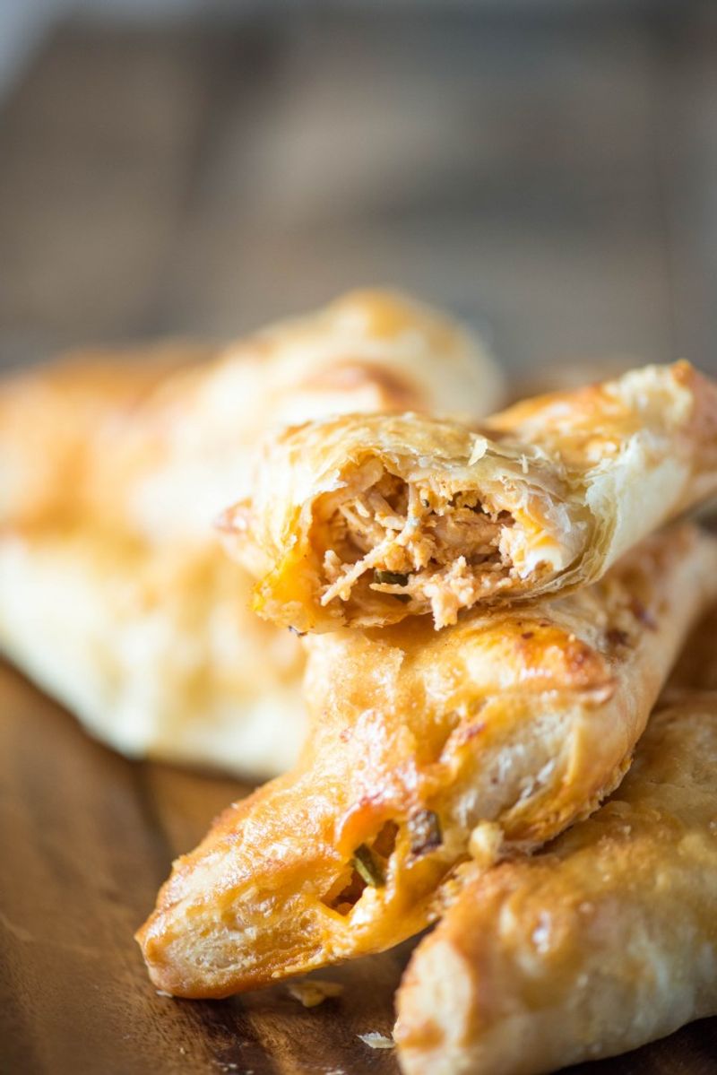 Buffalo Chicken Puff Pastry Pockets