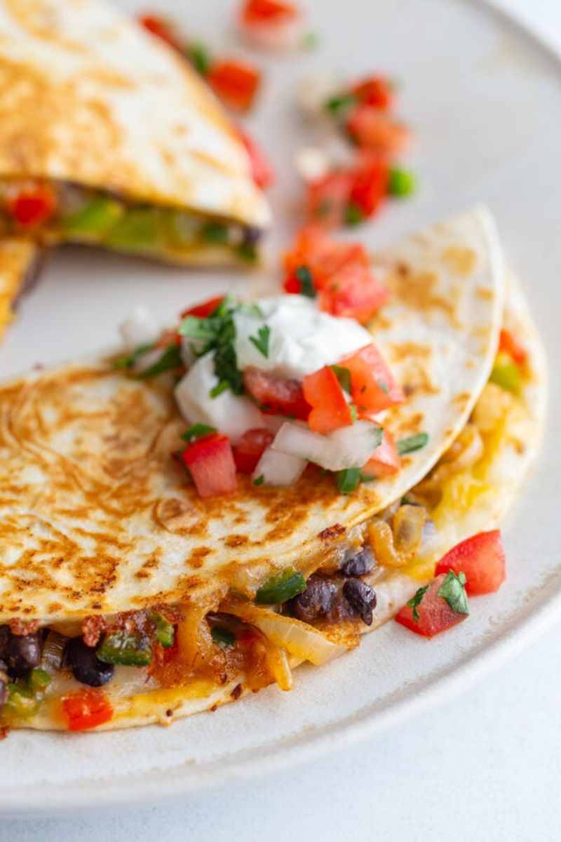 Easy Veggie and Bean Quesadillas
