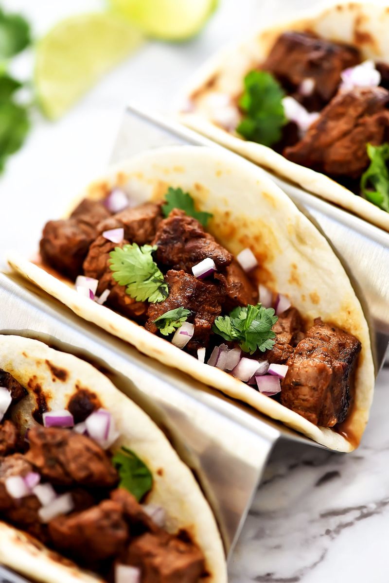 Requesting Sour Cream on Authentic Mexican Tacos