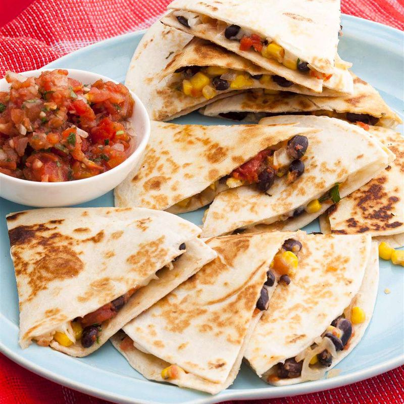 Quesadillas with beans and cheese