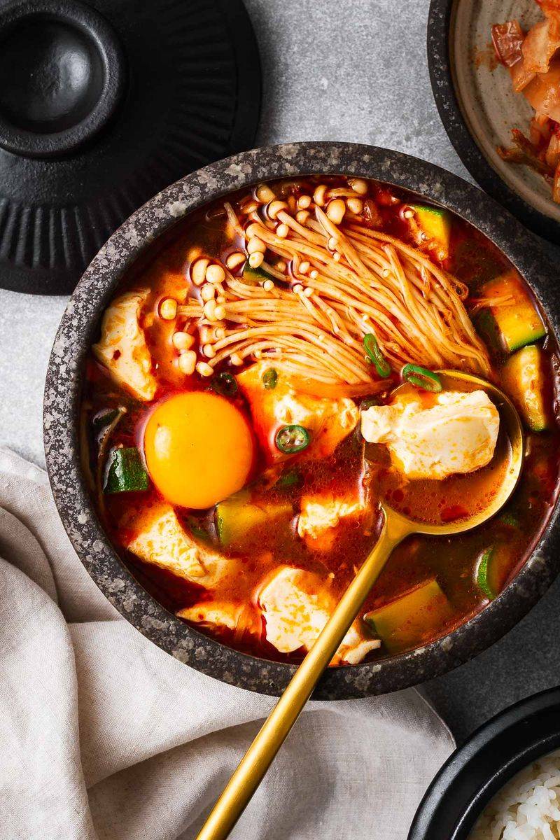 Sundubu jjigae (soft tofu stew)
