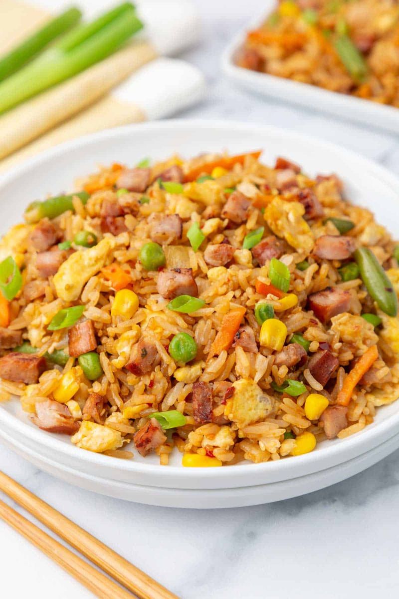 Chicken sausage fried rice