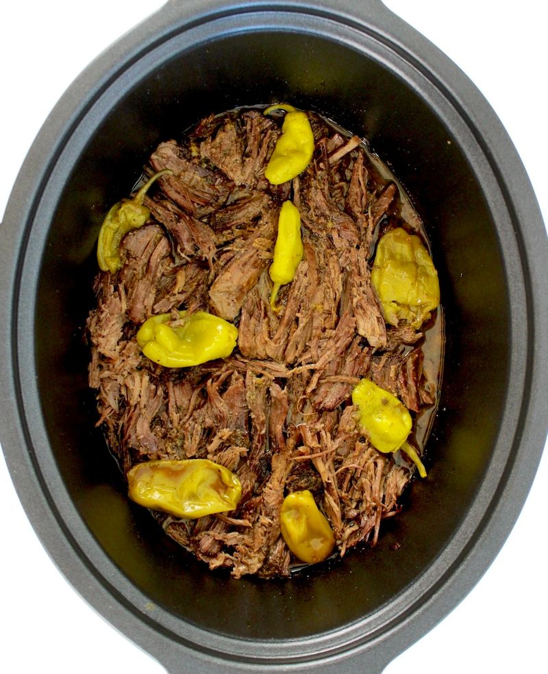 Slow Cooker Mississippi Pot Roast (No Sugar Additions)