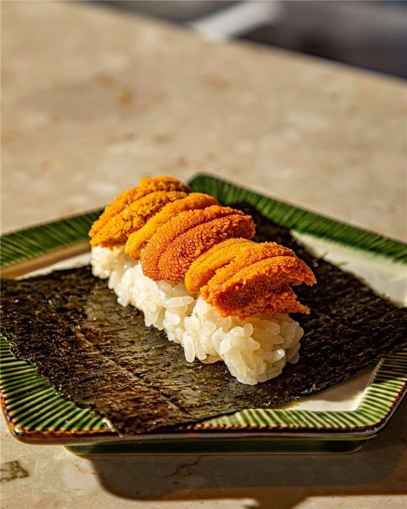 Sea Urchin (Uni) Over Warm Rice Or Custard