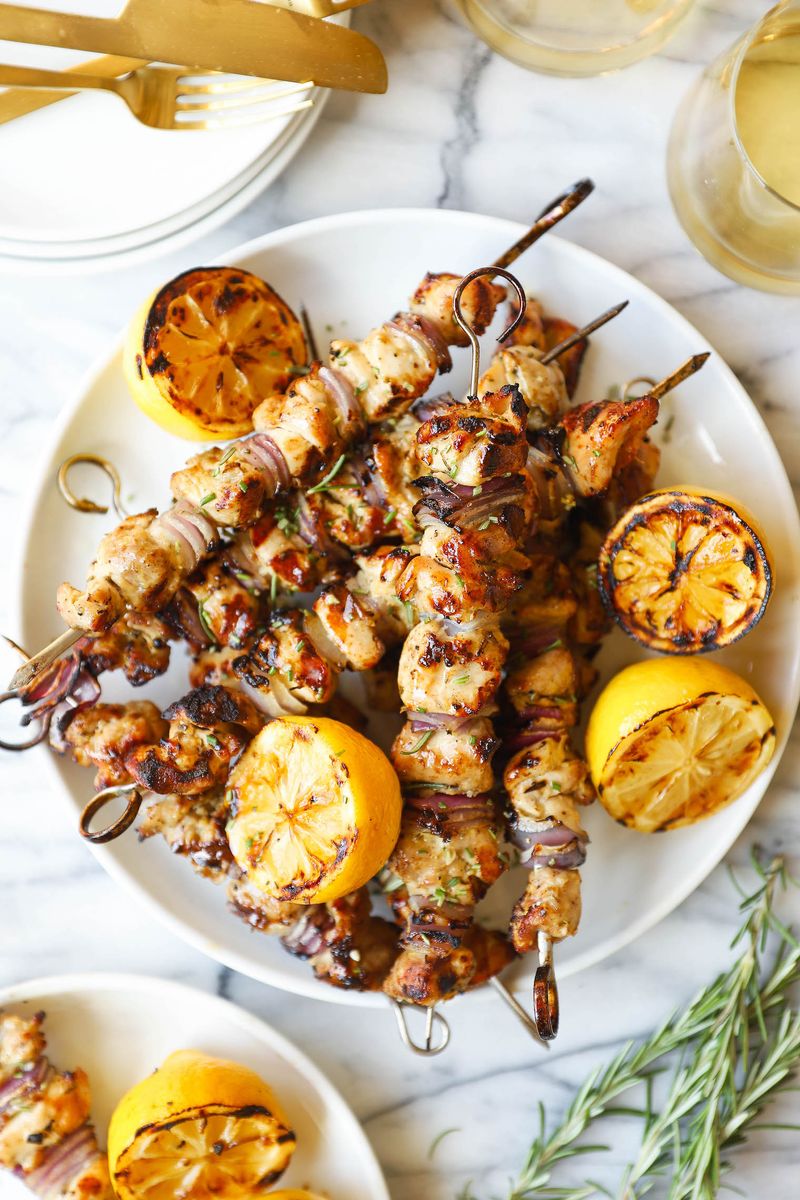 Lemon Chicken Skewers