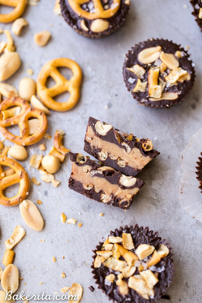 Chocolate peanut butter crunch cups