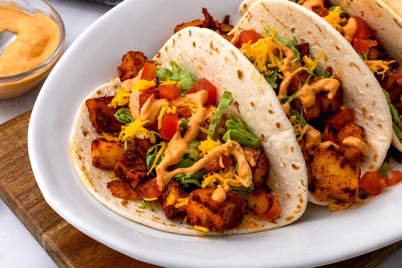 Spicy Potato Soft Tacos