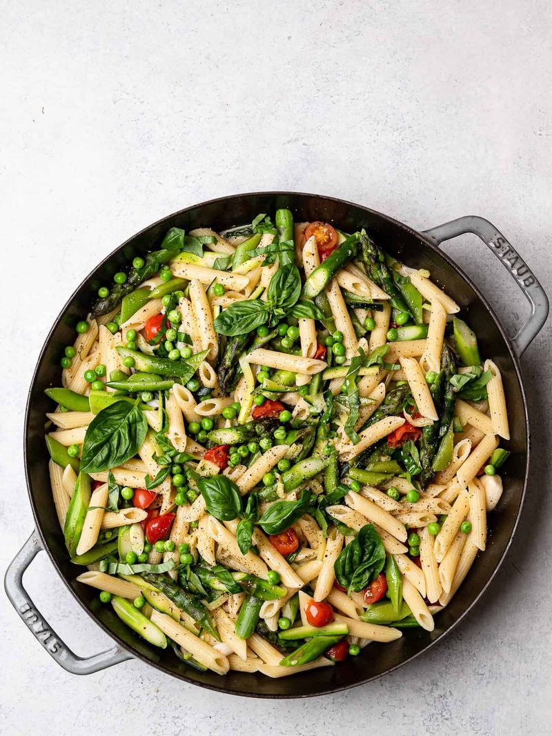 Classic Pasta Primavera with Lemon Garlic Sauce