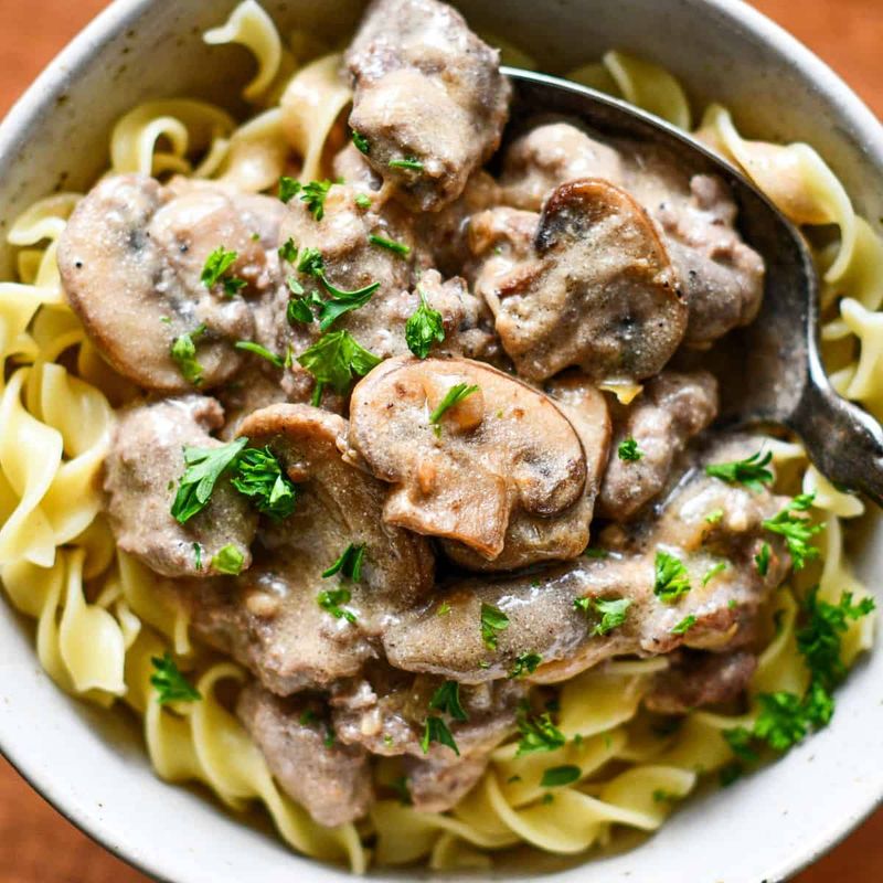 Venison Stroganoff