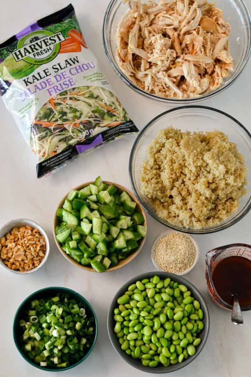 Rotisserie Chicken + Bagged Salad + Dressing