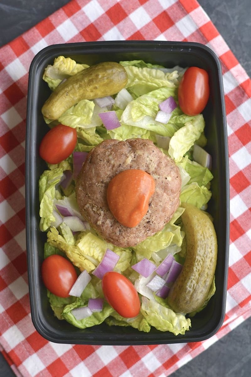 Turkey burger salad