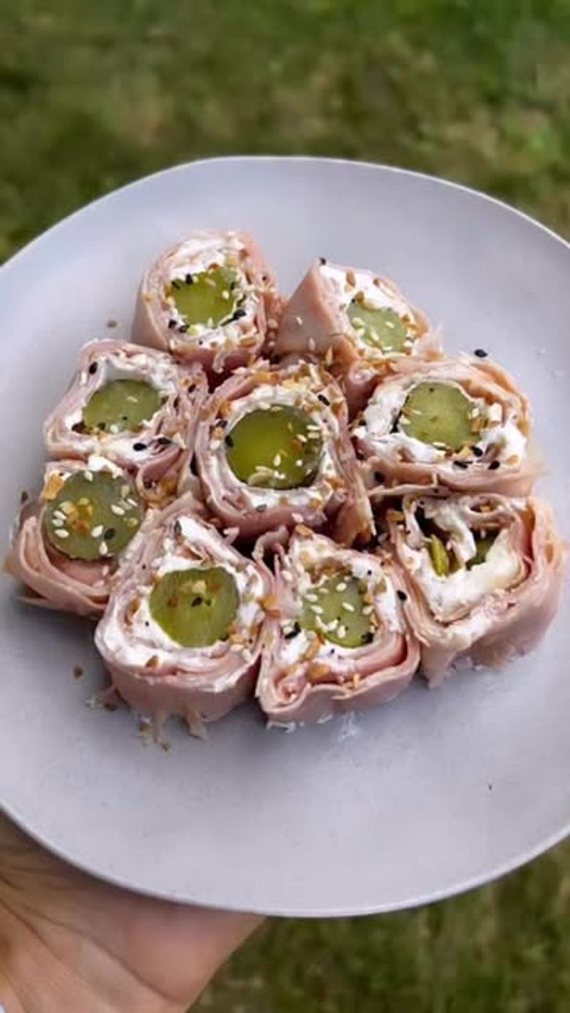 Lean ham and cheese roll ups