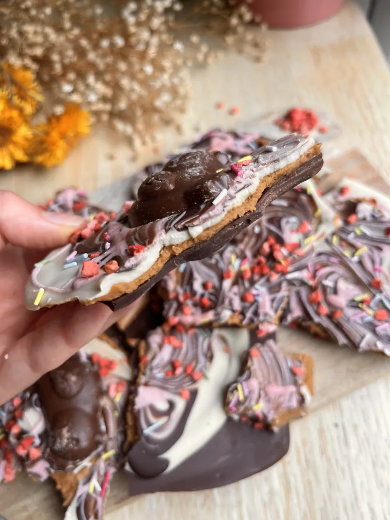 Biscoff chocolate bark