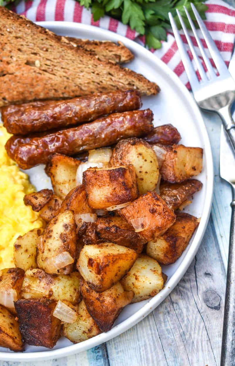Sausage, Eggs, And Fried Potatoes