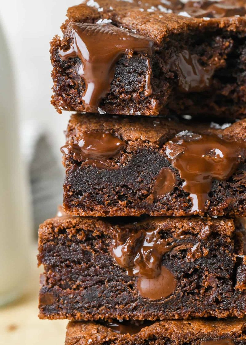 Double chocolate fudgy cookie bars