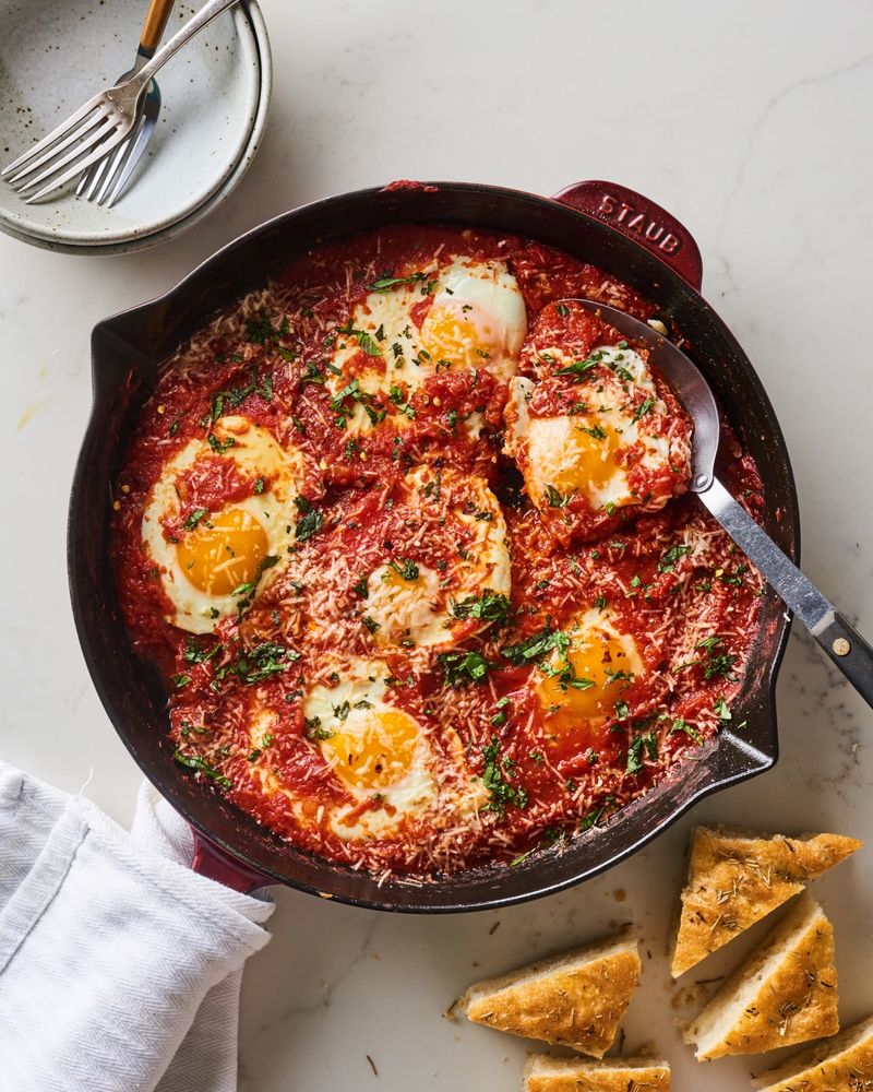 Baked Eggs in Marinara