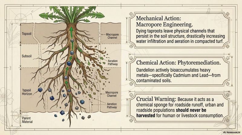 Dandelions can accumulate elements from risky soil