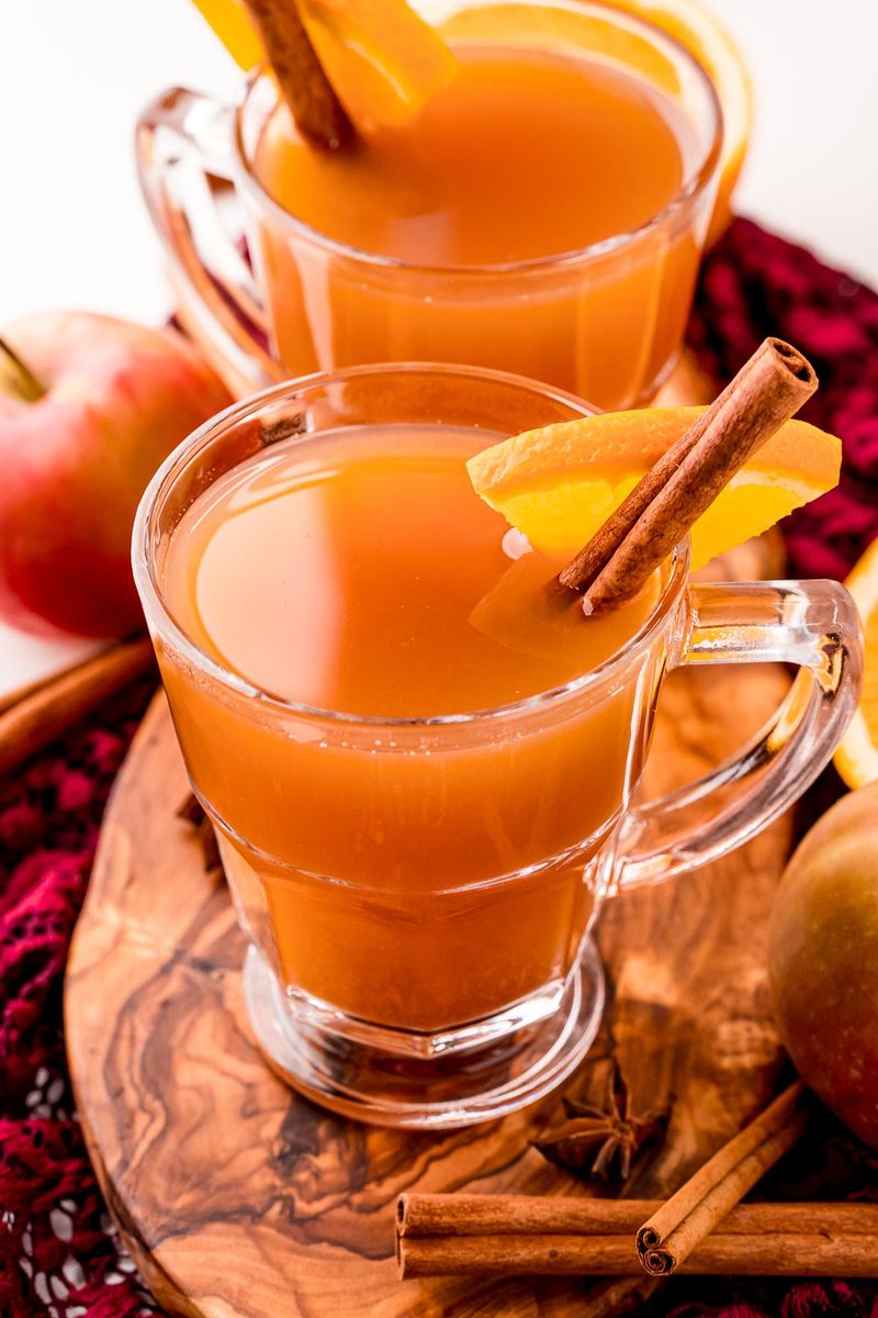 Apple cider (especially fresh in the fall)