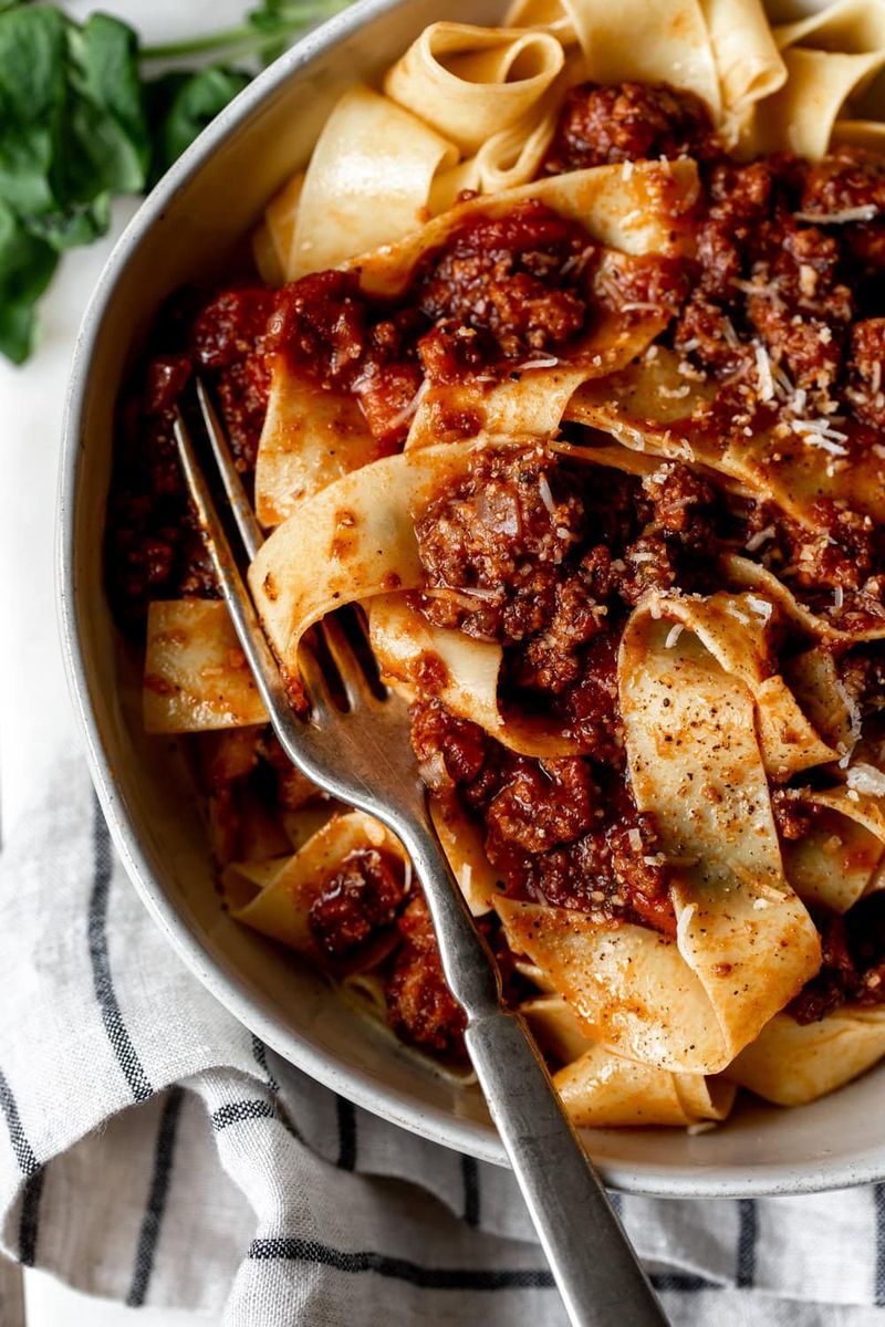 Pappardelle with Short-Cut Bolognese