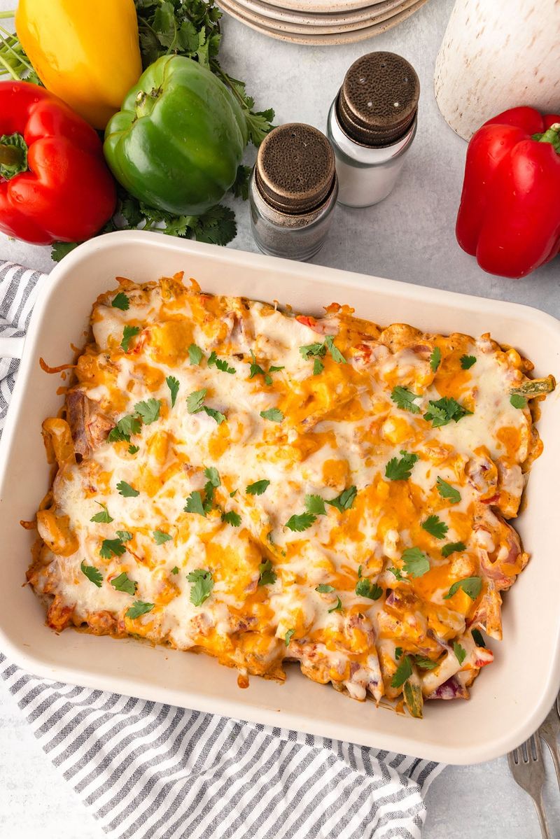 Chicken Fajita Tater Tot Casserole