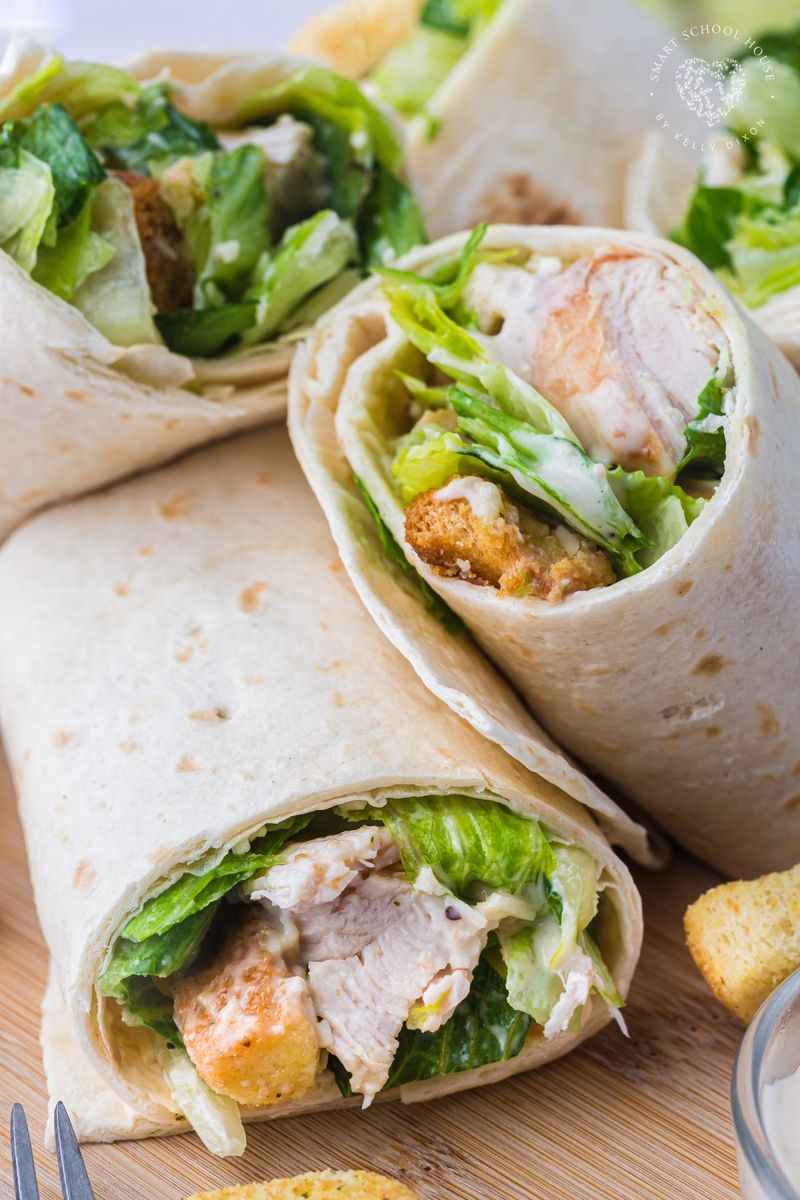 Rotisserie Chicken Caesar Wraps