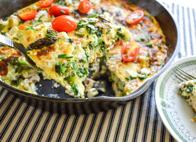 Pesto Chicken Frittata