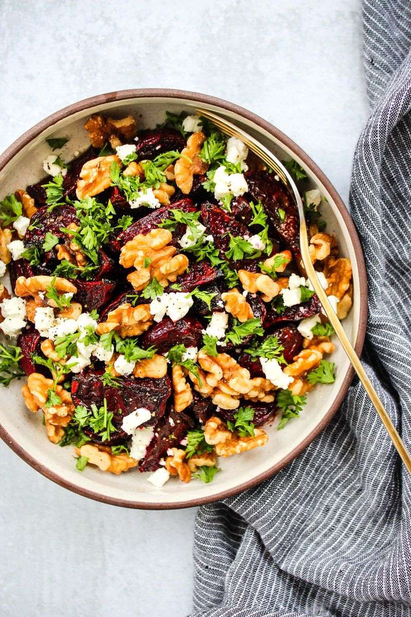 Grilled Beet and Goat Cheese Salad