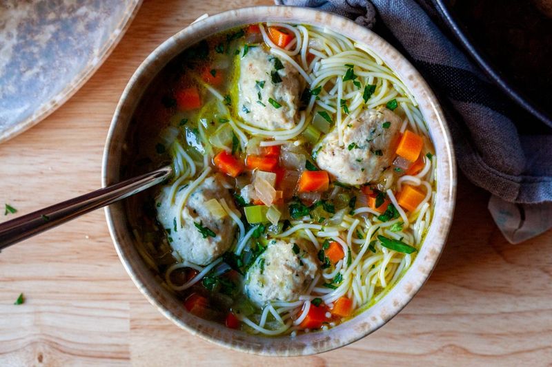 Matzo Ball Noodle Soup Mash-Up