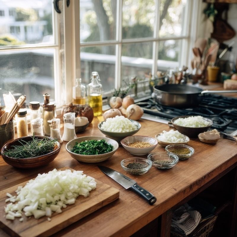 Mise en place that is truly prepped