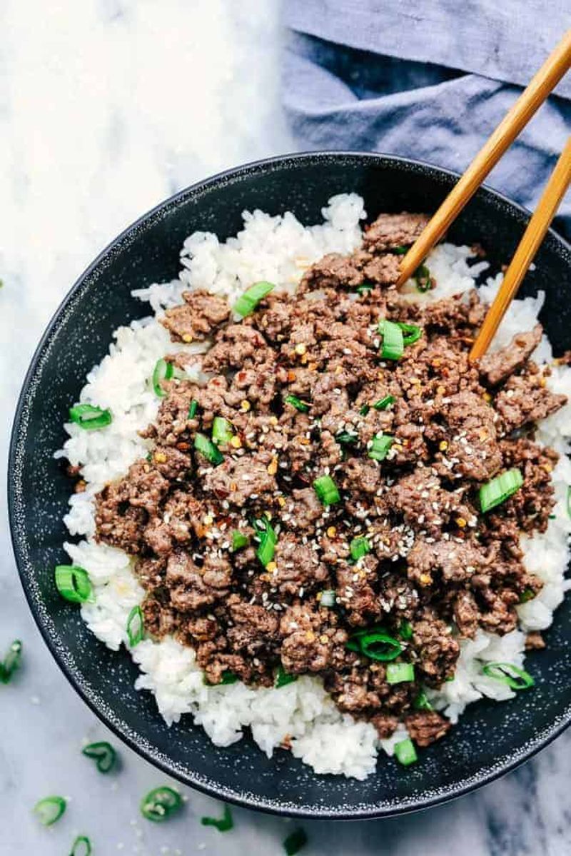 Korean-Style Ground Beef Bowls