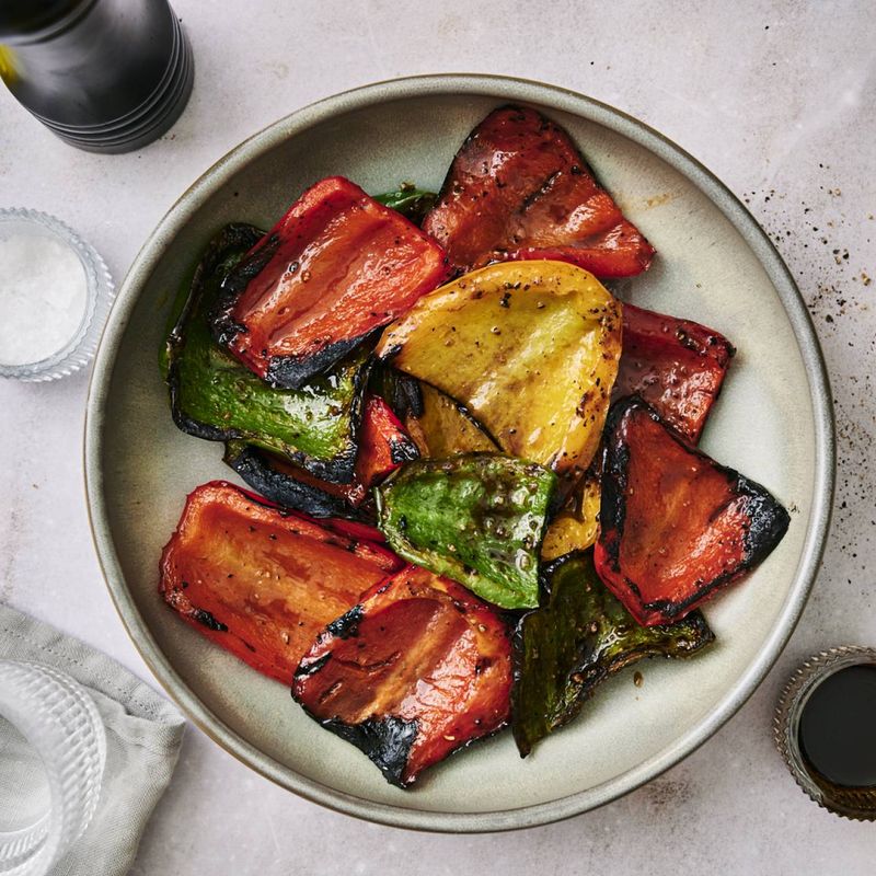 Grilled Bell Peppers with Olive Oil and Herbs
